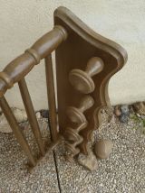 porte manteau, 5 patères vintage 1960 en bois