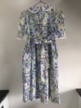 Robe à fleurs bleues - prairie - floral