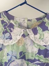 Robe à fleurs bleues - prairie - floral