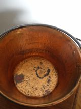 Petite marmite à anse en cuivre Villedieu années 50