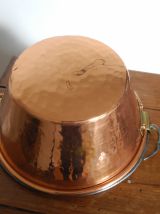 Petite marmite à anse en cuivre Villedieu années 50