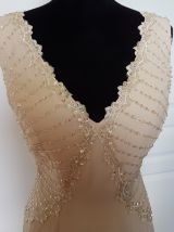 Robe de soirée cocktail beige