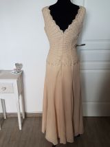 Robe de soirée cocktail beige