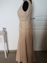 Robe de soirée cocktail beige