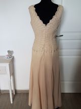 Robe de soirée cocktail beige