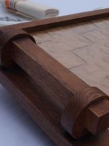 Plateau en bois années 40