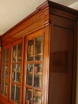 Bibliothèque/ Vaisselier d'ébeniste en merisiser