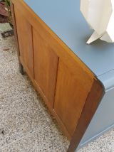Commode vintage bleu et bois