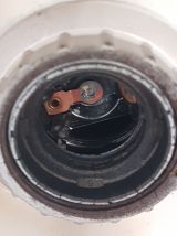 Suspension en rotin et opaline Blanche vintage