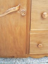 commode en bois vintage asymétrique