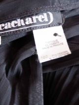 Chemise tunique déshabillé voile noir velours dévoré vintage 90's