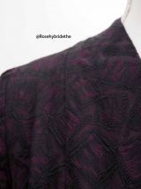 Robe porteuille brocart violine vintage 50's 60's