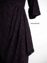 Robe porteuille brocart violine vintage 50's 60's