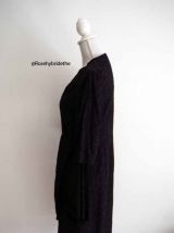 Robe porteuille brocart violine vintage 50's 60's