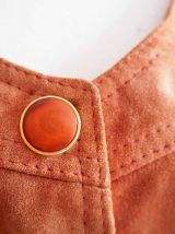 Robe crayon 100% cuir de daim suèdine vintage 70's