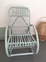 Rocking chair enfant en rotin "mint"