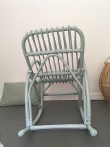 Rocking chair enfant en rotin "mint"
