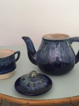 Théière trois pièces vintage en céramique