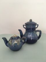 Théière trois pièces vintage en céramique