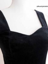 Robe moulante en velours noir vintage 90's