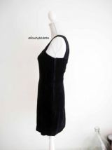 Robe moulante en velours noir vintage 90's