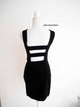 Robe moulante en velours noir vintage 90's