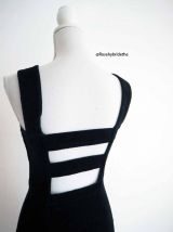 Robe moulante en velours noir vintage 90's