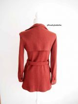 Veste saharienne safari rouge bordeaux vintage 60's