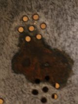 Passoire émaillée de couleur marron