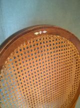 2 chaises cannées médaillon style Louis XVI