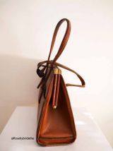 Sac à main en cuir vintage 50's 60's