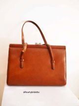 Sac à main en cuir vintage 50's 60's