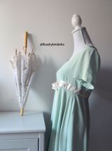 Robe babydoll fluide vert menthe vintage 60's