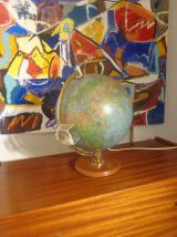 Mappemonde des années 50 lumineuse