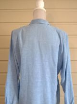 Lumineux chemisier vintage col lavallière T38-40 avec jeux de plis