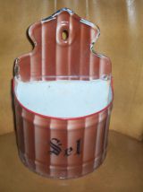 lot 2 pots a sel et sucre mural des années 1950 