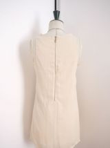Robe droite neuve fleur beige chic preppy