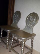 2 Chaises Empire relookées 