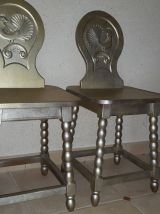 2 Chaises Empire relookées 