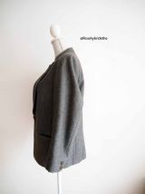 Veste autrichienne en laine grise vintage 70's