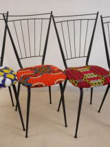 Lot de 4 chaises wax