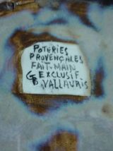 Assiette en ceramique de Vallauris fleurs