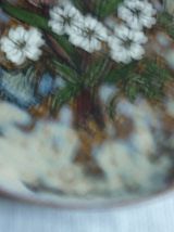 Assiette en ceramique de Vallauris fleurs