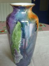 Vase en porcelaine vintage multicolore