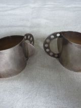 2 ronds de serviette metal argente design