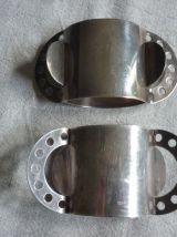 2 ronds de serviette metal argente design