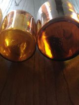 flacons d'apothicaire en verre ambré- lot de 4-