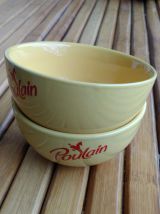 bols jaunes publicitaire chocolat POULAIN 