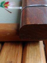 plateau bois et aquarelle art déco