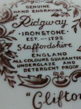 plat porcelaine Anglaise - RIDGWAY -